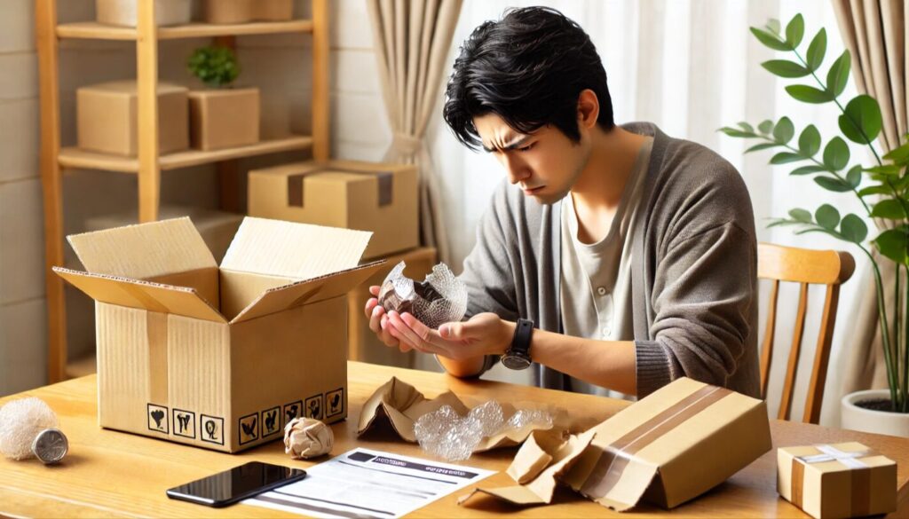 メルカリ便で配送中の商品破損事例と補償されない時の対策