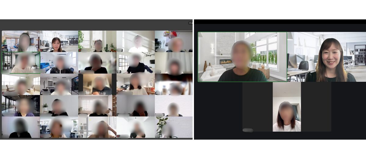 運営者がたくさんの生徒にグループコンサルを行っている様子