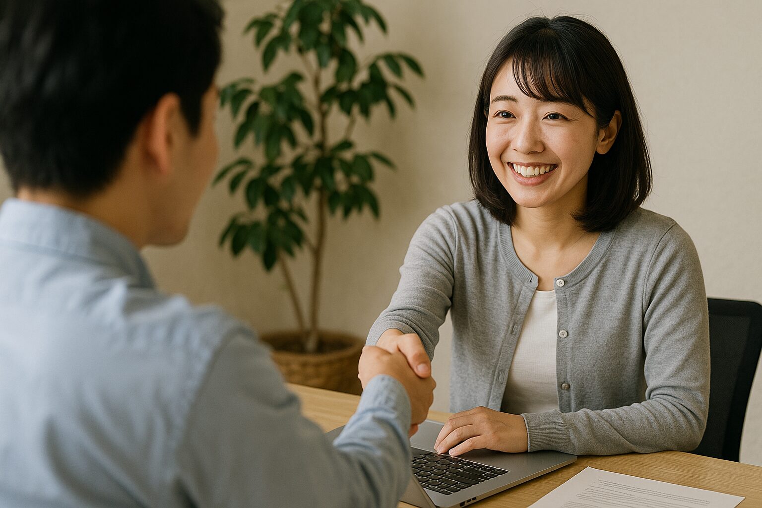 税理士のサポートを受ける女性